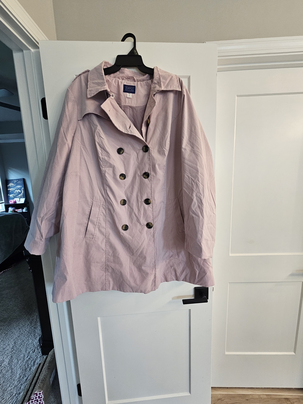 Simply Styled Light Pink Double-Breasted Trench Coat L3*